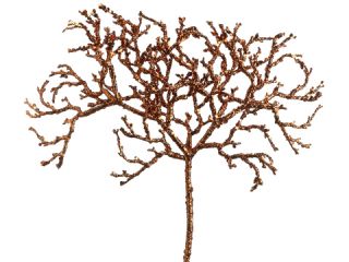 18" Glittered African Twig Branch Copper